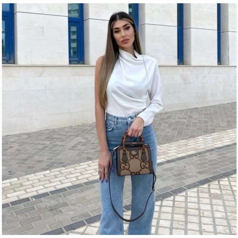 Zara EUC Limited Edition One Sleeve Blouse Top White Size M